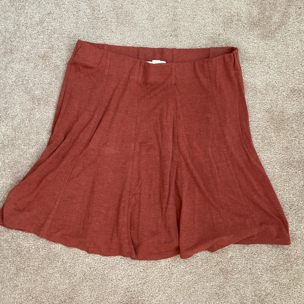 Burnt orange skirt